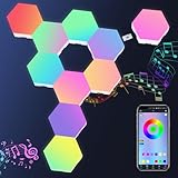 VATHUG Hexagon LED Wall Lights With APP Smart Control Music Sync RGB for Gaming Room Decor, Panel Light Decor