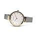Imagen de BERING 12034-010 Reloj de cuarzo para mujer con caja de acero inoxidable de 34 mm con acabado dorado y esfera plateada