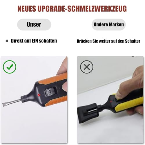 Meltrck Reparaturset für Fliesen & Holz - 11 Versch Farbtöne - Einfache Reparatur von Fliesen, Laminat, Parkett und Vinylböden,Braun