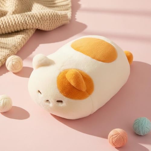 Simhoa Stuffed Cushion Animal Pillow Cuddly Toy Cute Expression Suitable for Kids Adults Home Decor, Cow Cat — view 6