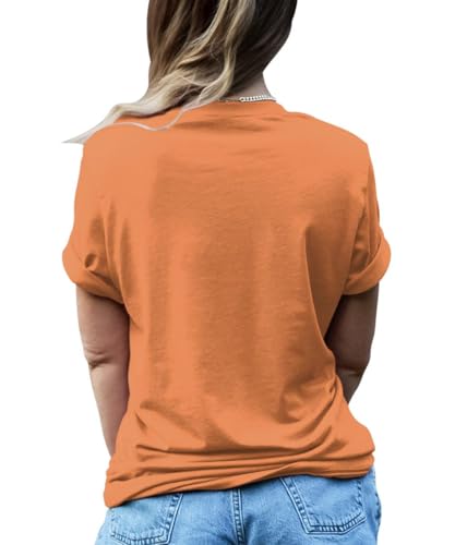 GyftWear Women's Fall Pumpkin Shirts Floral Boho Moon Graphic Tees Halloween Plus Size Tops3