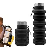 Chromovax‌ 500ml Collapsible Silicone Water Bottle for Travel and Outdoor Activities