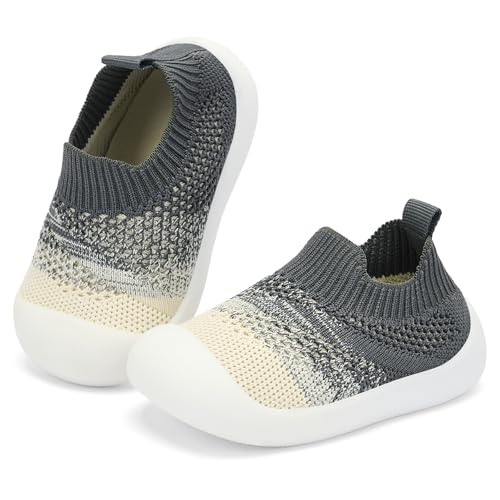 Baby Shoes & Socks - Non-Slip Soft Sole Slippers for Boys & Girls - Breathable Mesh Infant Sneakers