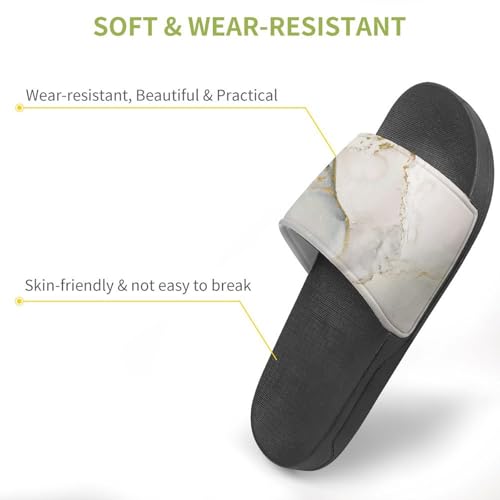 Blue Gold Art Ink Marble PVC Slippers Sandals for Women Men Open Toe Soft Cushioned Non-Slip Sandal for Indoor Outdoor3