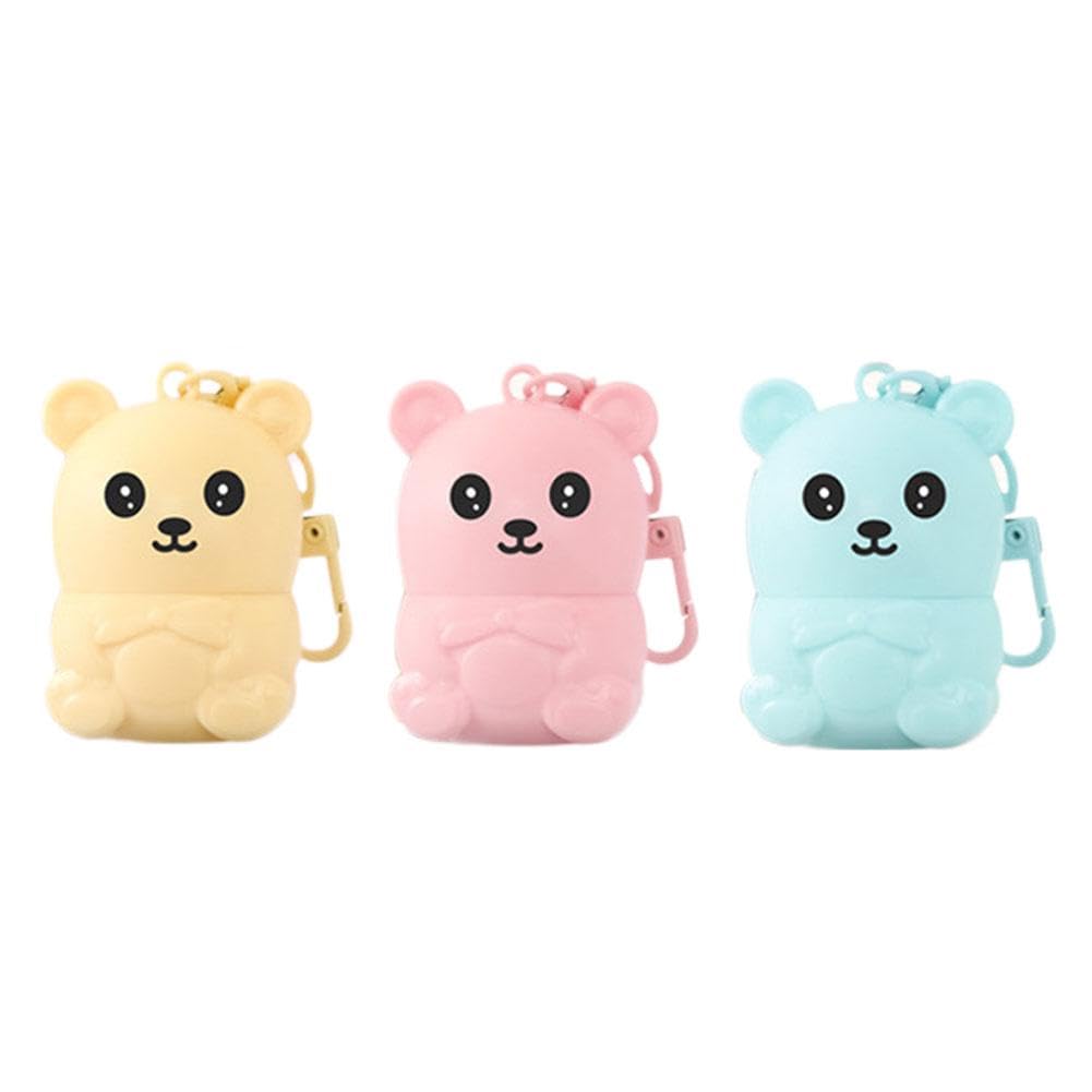 2 In 1 Keychain Bear Lip Lipstick Kids Fruit Series Cute Bear Moisturizing Lip Refreshing Non-sticky Lip Balm Care Cracked