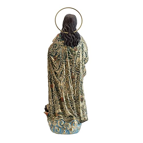 Figurine Vierge Immaculée peinte à la main 22 cm, une statuette en résine d'exception - 2