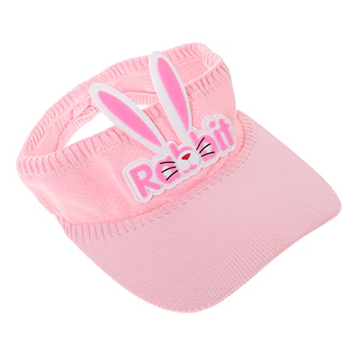 Casquette pare-soleil en coton rose HHRFCS réglable pour enfant