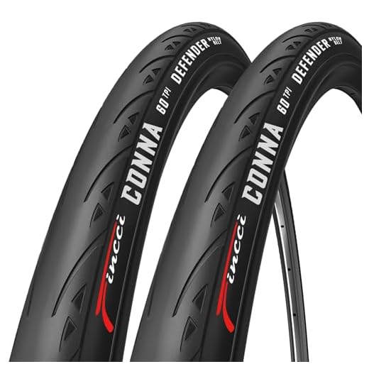 Fincci Rennrad Reifen 700x23c - Paar 23-622 Langlebiger Fahrradreifen 28 Zoll mit 1 mm Pannenschutz - Fahrrad Mantel für Carrera, Stadtfahren, Straße, Tourenrad Race, E Bike - Fahrradzubehör 2er
