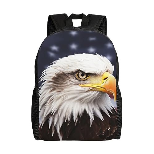 Mochila impermeable con diseño de águila negra ligera miniatura 1