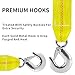 Tow Strap with Hooks 2 Inch x 20 Foot, 20,000 lbs Capacity Tow Rope - Heavy Duty Emergency Towing Straps for Vehicles, Cars, Trucks, ATV, for Roadside Recovery, not for Off-Road Recovery