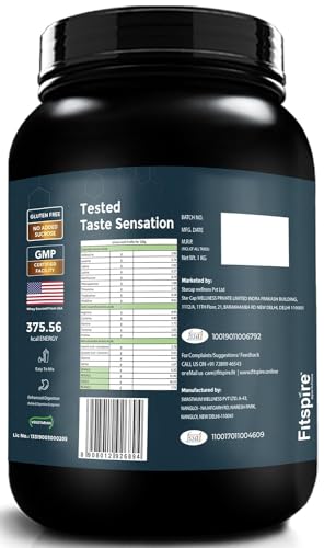 Image of Fitspire Fit Super Whey Protein Powder- Gourmet Coffee- 1kg- No Added Sugar- Muscle Support- High Protein Formula with Digestive Enzymes for Better Absorption- Lean Muscle Growth- Daily Nutrition