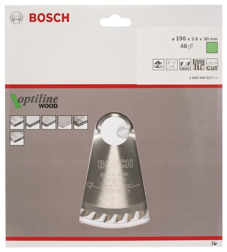 Bosch 2x Führungsschiene aus Kunststoff mit Schraubzwingen (2x 350 mm, Zubehör Kreissägen) & Bosch Professional 1x Kreissägeblatt Optiline Wood