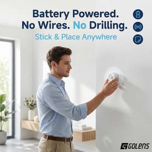 Image of Golens A7 WiFi PIR Motion Sensor for Home Security | App Control | Indoor Outdoor Motion Detector | Smart Alarm Sensor | Instant Mobile Alerts | Easy Installation