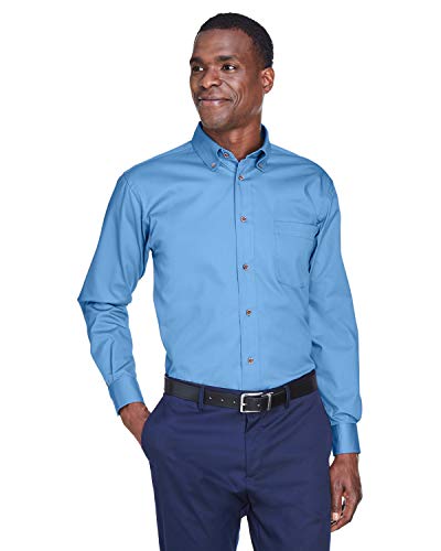 Men's Easy Blend Long-Sleeve Twill Shirt with Stain-Release