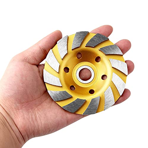4 Inch Concrete Stone Ceramic Turbo Diamond Grinding Cup Wheel,12 Segs Heavy Duty Angle Grinder Wheels For Angle Grinder-1Pcs #TOP3
