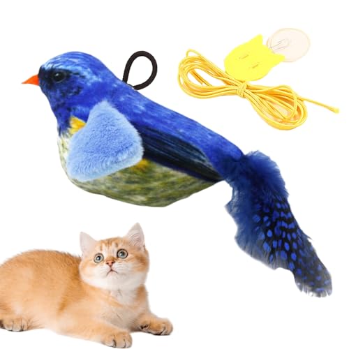猫のための鳥のおもちゃ、猫のおもちゃの鳴る鳥 | 小さな猫の運動玩具 - 子猫のチュートレーニングツール、ペット用のかわいいストレスリリーフプレイデバイス