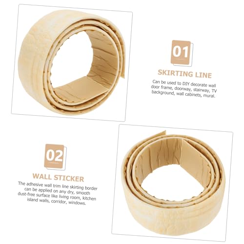 Homoyoyo 3 Rolos De Adesivo De Parede De Rodapé Adesivos De Parede 3D Papel De Parede Removível Deco