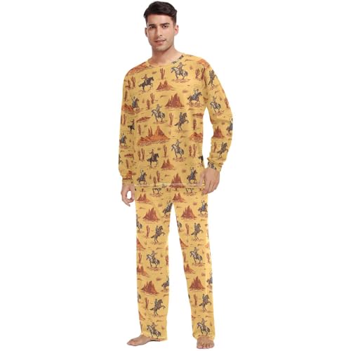 Pajama Sets for Men's & Women's Monkey Cartoon Long Sleeve Pjs Matching Loungewear3