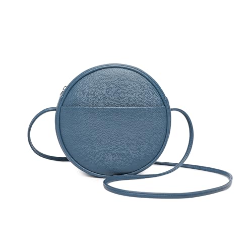 Image of Circle Crossbody Bag for Women NYLON Circle Purse with Zipper Adjustable Knot Shoulder Straps