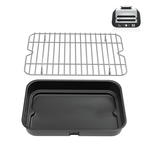 Grill Cooking Pot and Rack for Ninja Foodi FG551 DG551 DG651 Indoor, Air Frying Griddle Plate & Rack for Ninja Foodi Smart XL Indoor Accessories
