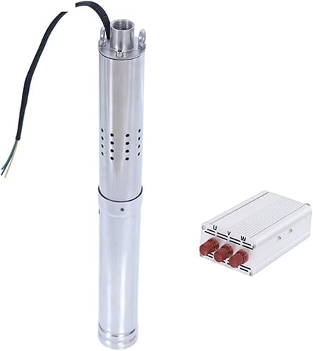 Mini bomba de energía pequeña bomba de agua solar de 24 V CC, bomba sumergible de pozo profundo de 1.969in (2 pulgadas) de diámetro pequeño (voltaje