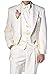 Men's Ivory Long Jacket Tailcoat Wedding Suit 3 Pieces Groom Tuxedos Party Dinner Suits Ivory 42/36