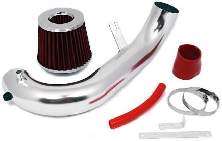 Red Short Ram Air Intake Kit + Filter Compatible with 01-05 Honda Civic (VP/DX/LX/EX) 1.7 L4