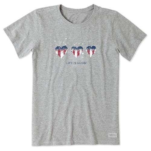 T-shirt à manches courtes en coton femme graphique Americana Hearts Crusher