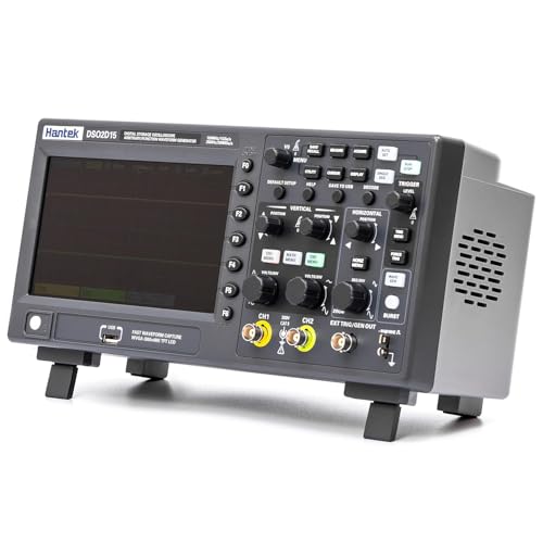 Image of Hantek Oscilloscope 2 in 1 Functions 150MHz Bandwdith Desktop Oscillograph with 25MHz Arbitrary Waveform Generator (2+1CH /150MHz /DSO2D15)