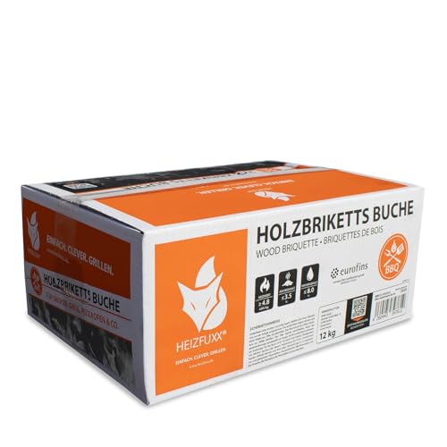 Holzbriketts Nestro M - Hartholzbriketts 24 kg (2x12 kg) - Sauber verpackte Briketts für Kamine und Öfen in Wohnräumen - Geruchs- Rauch- & rußarme Verbrennung