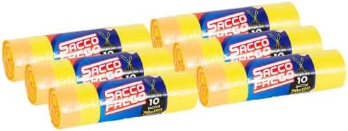 Teivio Sacchetti Spazzatura 5 Galloni (100 Litri) – Trasparenti, Resistenti, In HDPE – Per Casa, Ufficio, Bagno