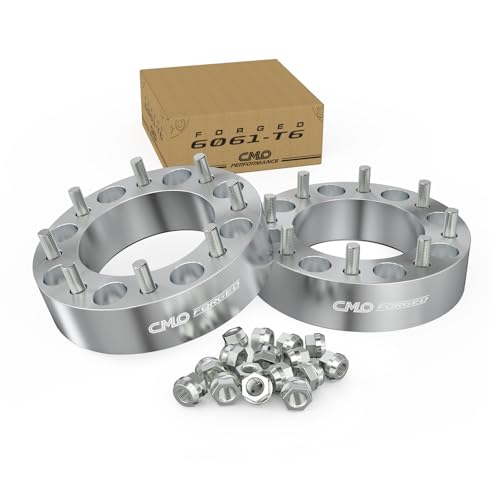 Customadeonly 8x6.5 (8x165.1) to 8x180 Forged Wheel Adapters 1.5 Inch – Compatible for 8x6.5 Hubs to Fit 8x180 Wheels – 2pc Set, 126mm Bore, M14x1.5 Studs