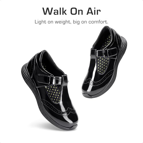 DREAM PAIRS Girls Mary Jane Flats School Uniform Dress Shoes T-Strap Lightweight Closed Toe Shoes4