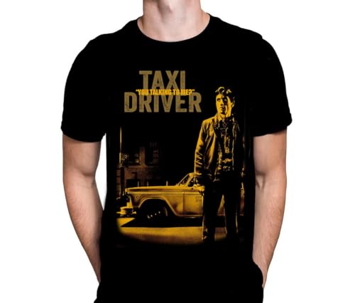 WSH Men's Black T-Shirt - Taxi Driver - 70's Classic Psychological Drama - Film Fan Merchandise