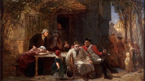Toile Conscription par Frederick Goodall d'art de qualité musée