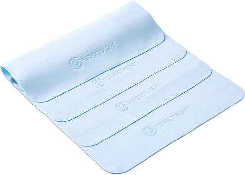 PERFECTSIGHT Microfiber Cleaning Cloth | Eyeglass Lens Cleaner [6 Pack, 5.7x6.7 Inch] Glasses, Phone, Camera, Computer Screen Cleaning | Safe for All Coated Lenses Blue