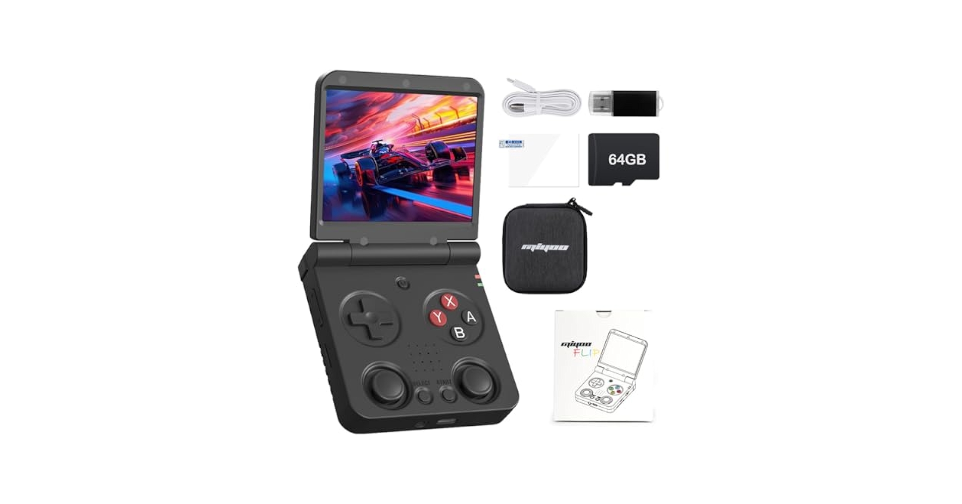【美品】Miyoo flip V2 Amazon.com: Miyoo Flip V2 Handheld Game Console, 3.5-Inch