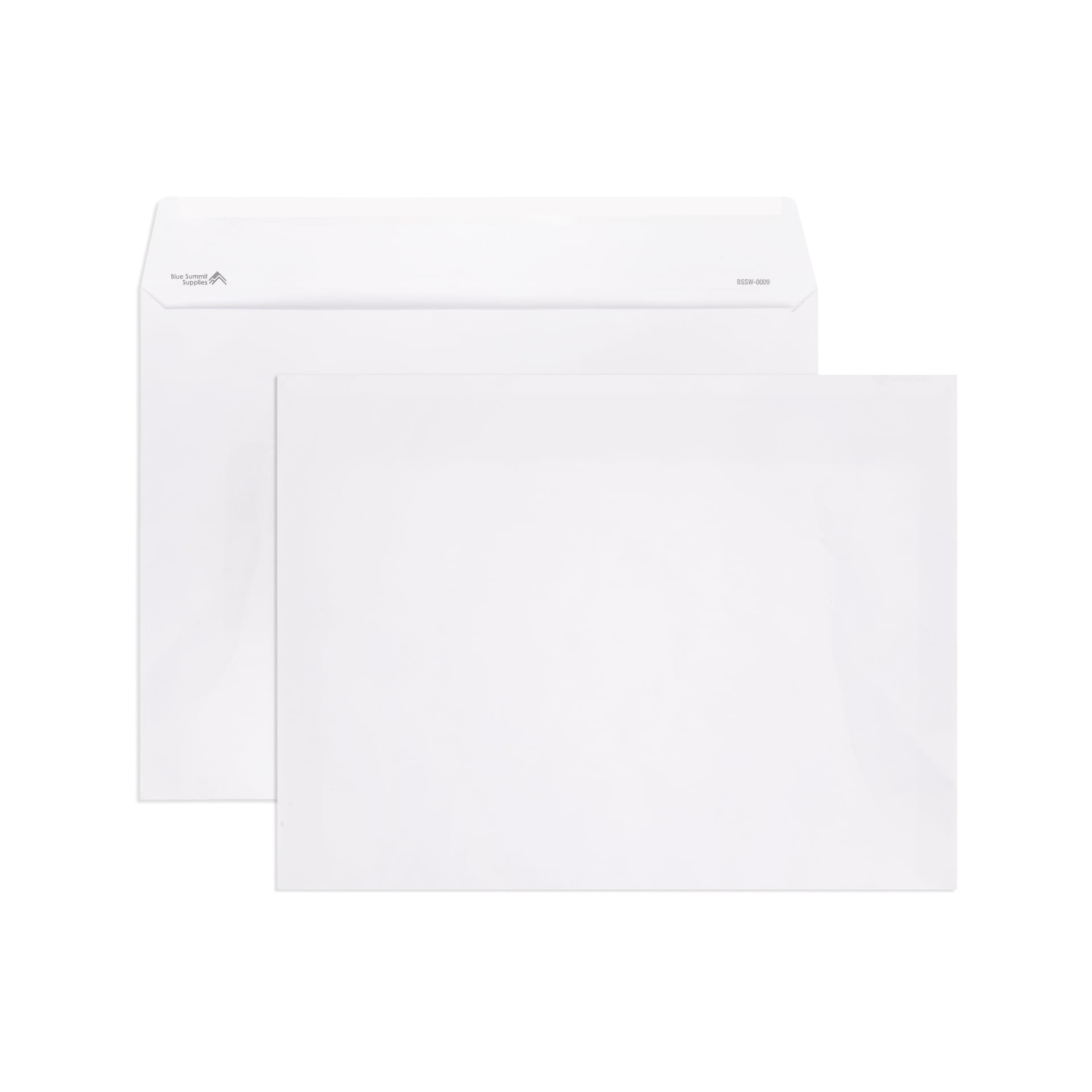 Blue Summit Supplies100 9” x 12” Booklet Envelopes, White Wove 28lb, Windowless, 9x12 with Strong Gummed Seal, 100 Pack