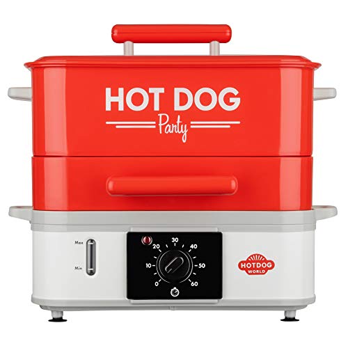 Hot Dog Maker HOT DOG WORLD groß, mit Brötchenwärmefach