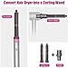 1.2 Inch/30MM Long Hair Curling Iron Barrels for Dyson Airwrap HS01 HS05 Attachment Parts Hair Tool, with Adaptor for Dyson Hair Dryer Converting to Airwrap Styler, 1 Pair