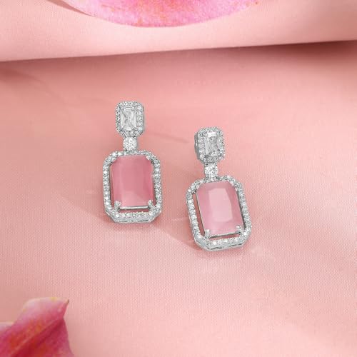 Image of Rubans Necklace Set American Diamond Zirconia Jewellery Gift for Women & Girls