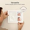 Baby Hand and Footprint Kit - Quick Dry Clay Baby Footprint Kit, Pets Paw, Newborn Keepsake Picture Frame for Boys, Girls, Personalized New Mom Gifts for Shower & Registry, Grandparents (Alpine White)
