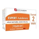 Forté Pharma - Expert Autobronz - Complement alimentaire bronzage, Hâle naturel & Autobronzant sans soleil - Cuivre, Carotte, Mangue, Abricot, Cucruma, Vitamine B3-1/jour, 60 jours