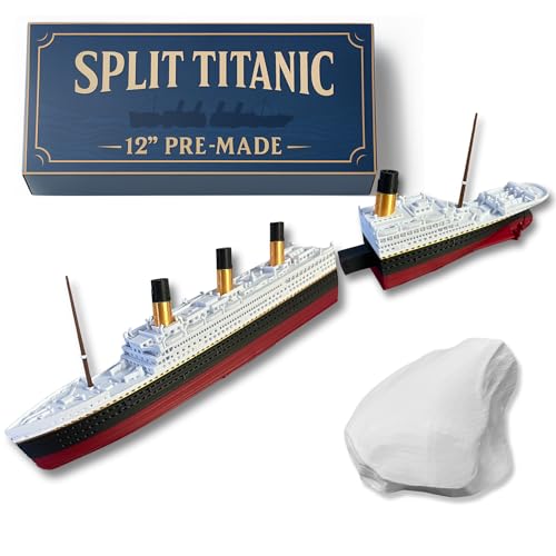 Split In Half RMS Titanic Model Ship 1 Ft Long Assembled Titanic Toys For Kids Historically Accurate Titanic Toy Titanic Ship Titanic Cake Topper Titanic Figurine Titanic Boat Titanic Replicas