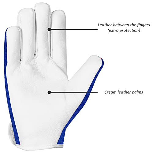 Katx Leather Gardening Gloves, Heavy Duty Thorn Proof Breathable Working Gloves for Men & Women with Strong Grip - Image 3