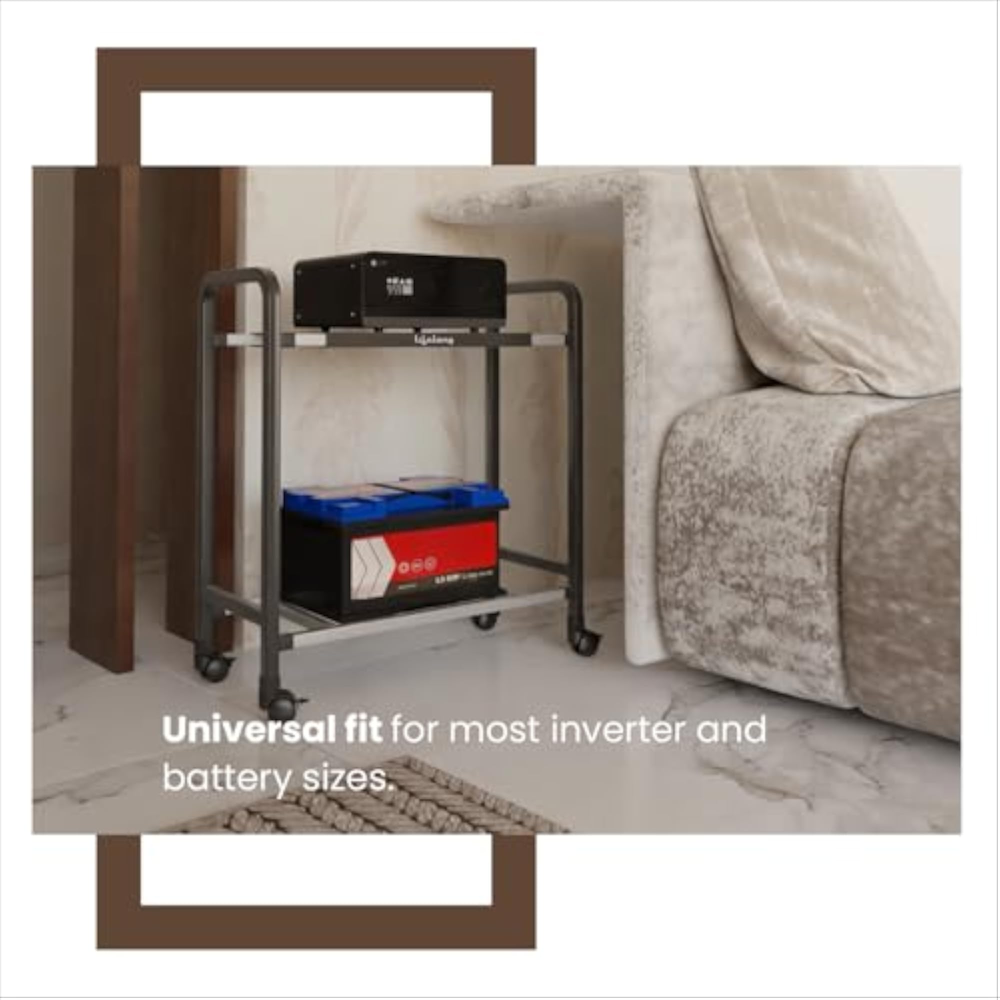 Single Inverter UPS Trolley Stand, Portable