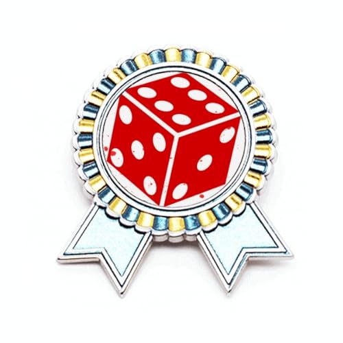 Broche dés rouges Casino en métal pour sublimer vos tenues de soirée et vestes