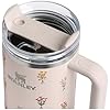 STANLEY Quencher H2.0 Tumbler with Handle and Straw | Cup Holder Compatible | Insulated Stainless Steel Cup | Mother's Day | BPA-Free | 30 oz | Rose Quartz Bouquets