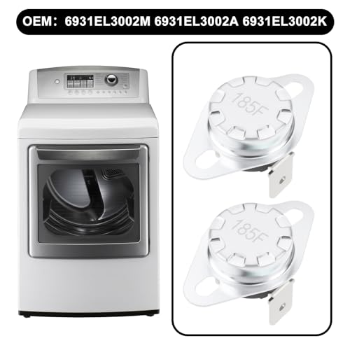 OTOTEC Trockner-Thermostat-Ersatzteil 6931EL3002M 6931EL3002A 6931EL3002K, kompatibel mit LG Trocknern, 2 Stück