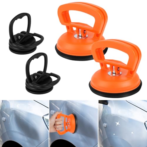 flintronic Debosselage Carrosserie, 4PCS Outils de Kit Debosselage Carrosserie, Ventouse Carrosserie, Extracteur Bosses Voiture, Kit de Réparation pour Carrosserie...